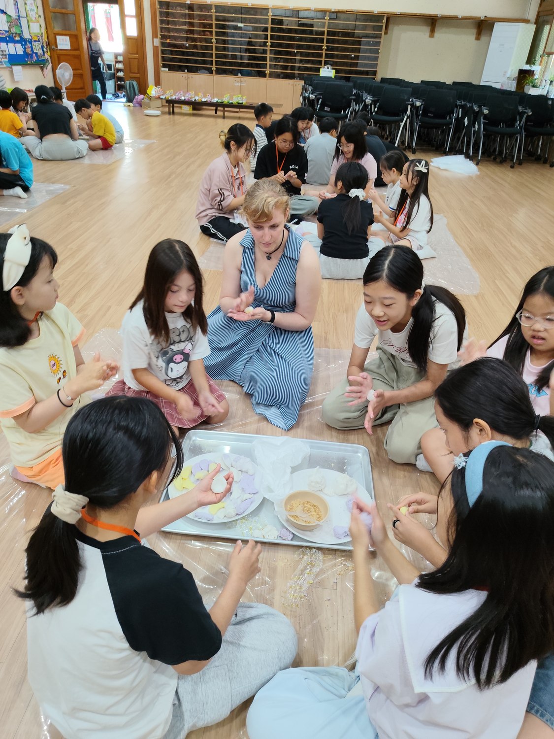 Songpyeon in der Tempelschule